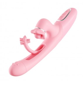 MizzZee - Bunny Slap Vibrator Wand (Chargeable - Pink)